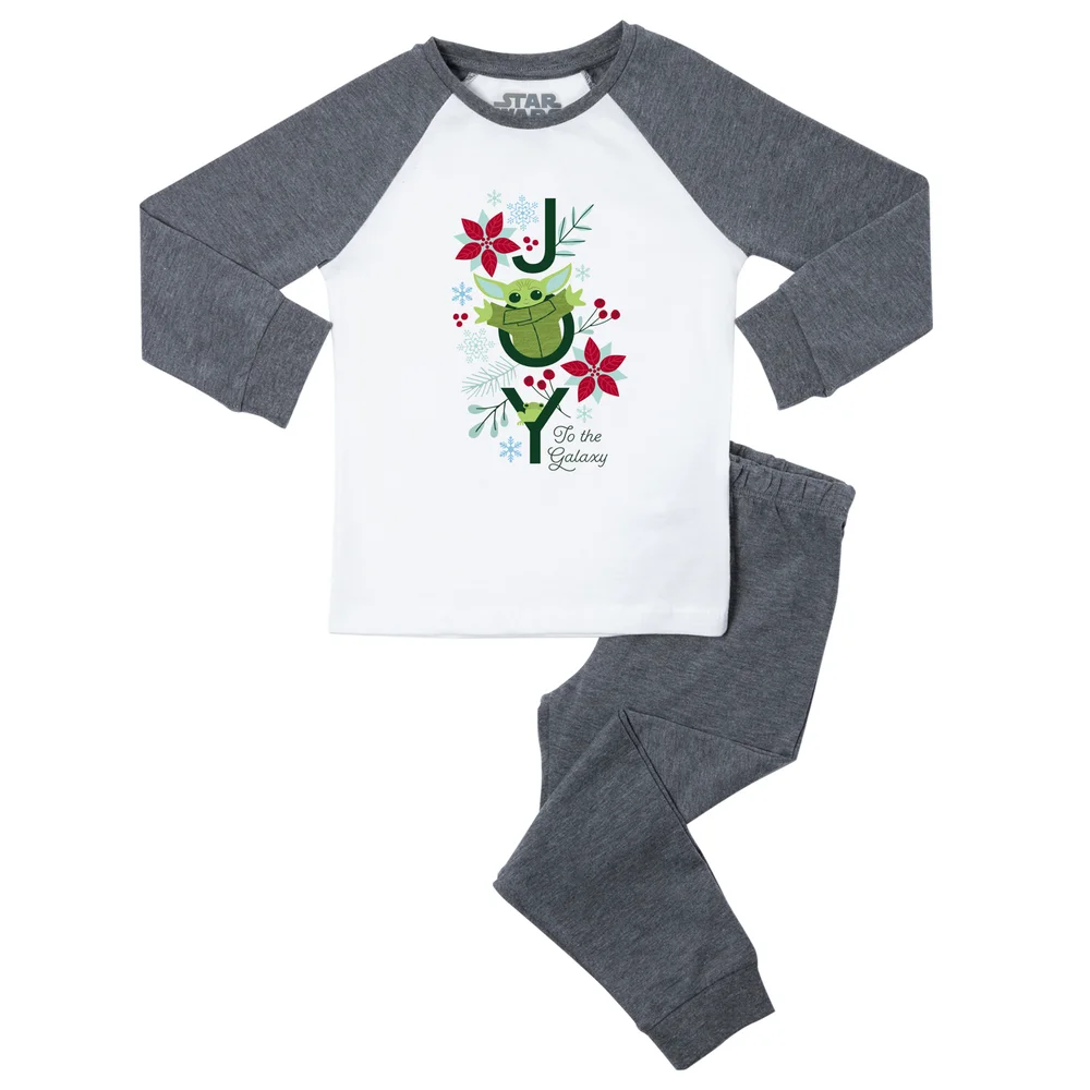Star Wars Joy To The Galaxy Kids' Pyjamas - Grey White - 3-4 Years Image 1