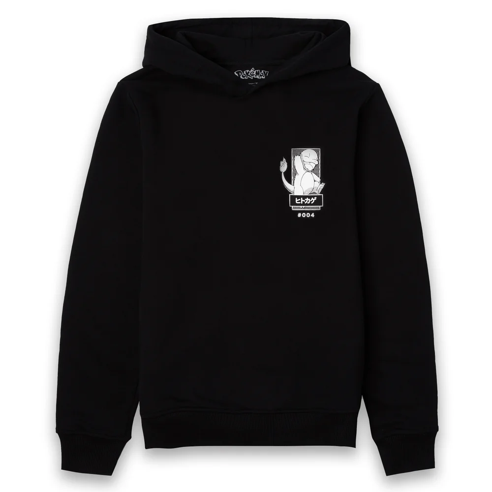 Pokémon Charmander Manga Unisex Hoodie - Black - S Image 1