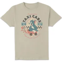 Tom & Jerry Taxi Cabs Unisex T-Shirt - Vintage Cream - undefined undefined