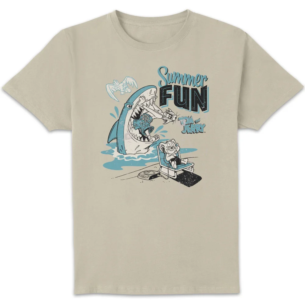 Tom & Jerry Summer Fun Unisex T-Shirt - Vintage Cream - S Image 1