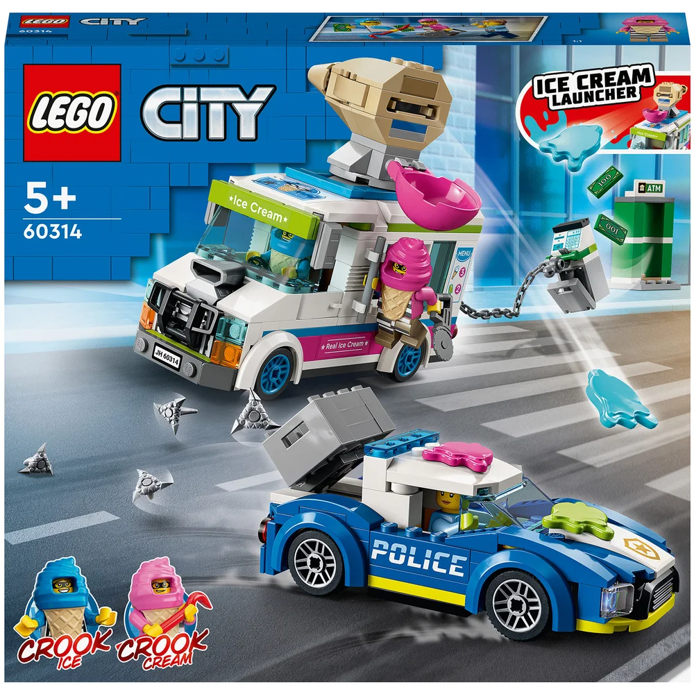 LEGO City: Police Ice Cream Truck Police Chase Van Toy (60314) Image 1