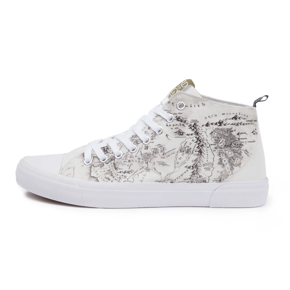 Akedo x Lord Of The Rings Map White Signature High Top - UK 3 / EU 35.5 / US Men's 3.5 / Women's 5 Image 1