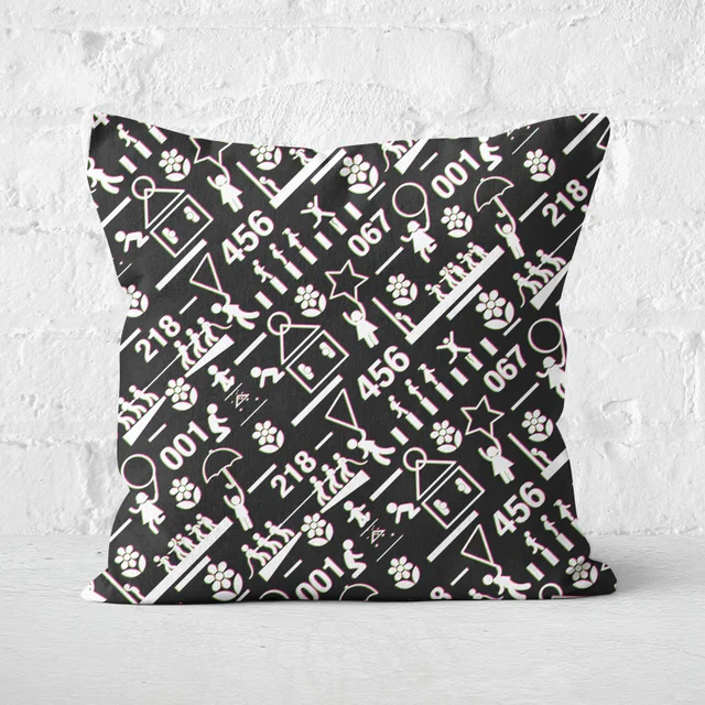 Squid Game Games Glitch Square Cushion