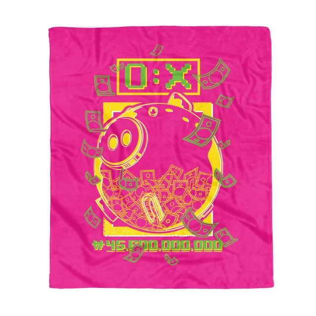 Squid Game Piggy Bank Fleece Blanket