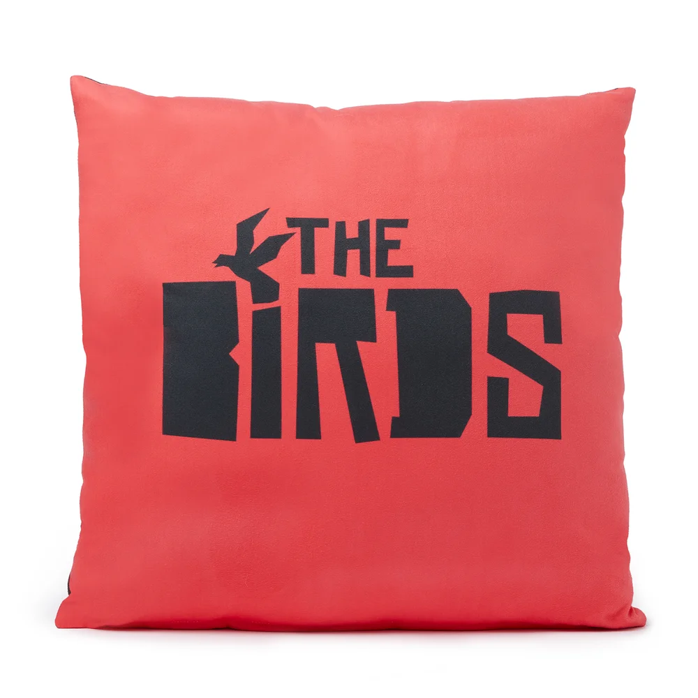 Hitchcock The Birds Abstract Flight Square Cushion - 40x40cm - Soft Touch Image 1