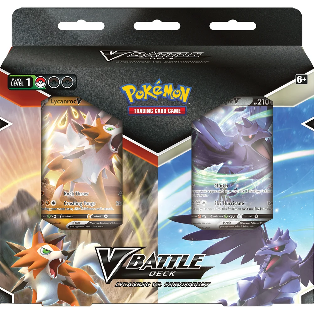 Pokémon TCG: Lycanroc V vs Corviknight V Battle Deck Bundle Image 1