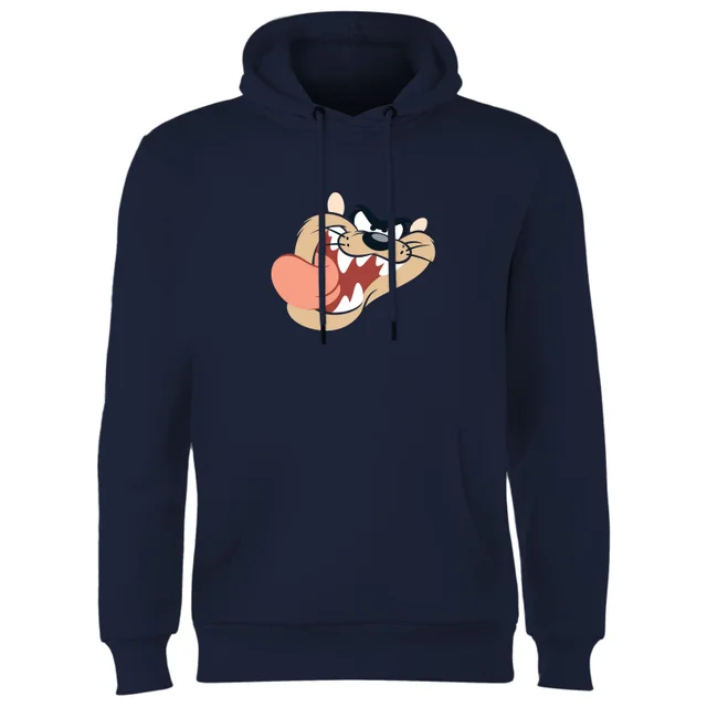 Looney Tunes Tasmanian Devil Face Hoodie - Navy