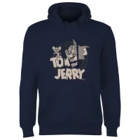 Tom & Jerry Circle Hoodie - Navy - undefined undefined
