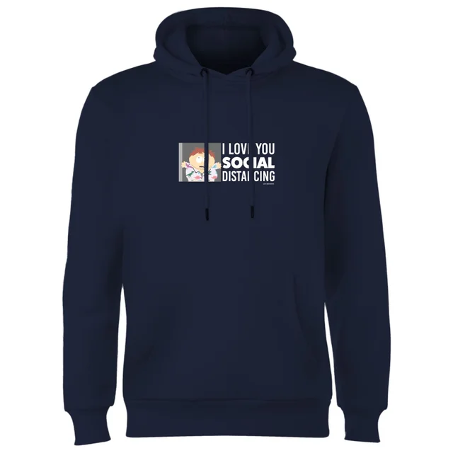 South Park Cartman I Love You Social Distancing Hoodie - Navy
