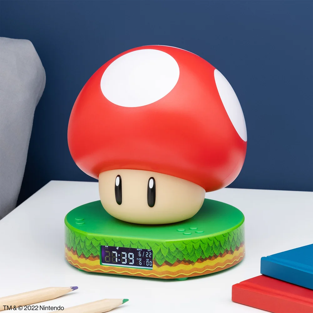 Nintendo Super Mario Mushroom Digital Alarm Clock Image 1