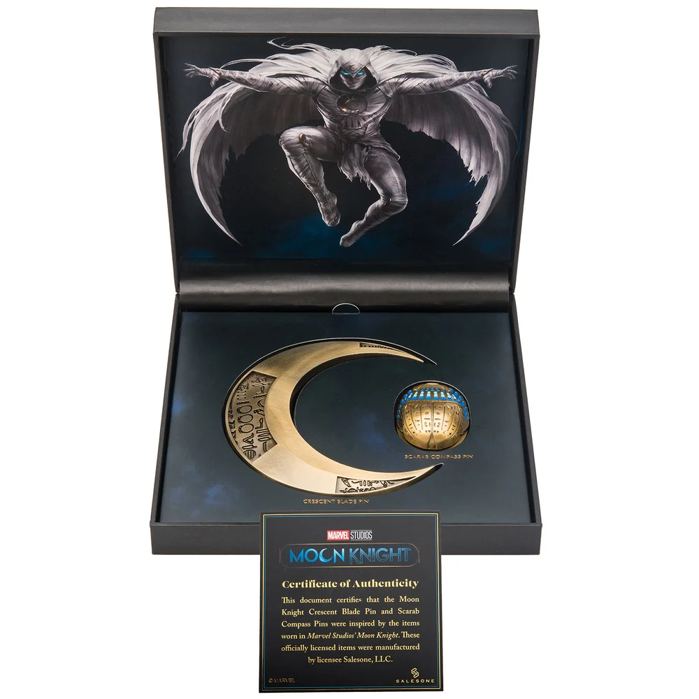 Moon Knight 3D Casted Scarab Compass and Crescent Blade Pin Replicas - Zavvi UK/EU Exclusive (Only 500 Available) Image 1