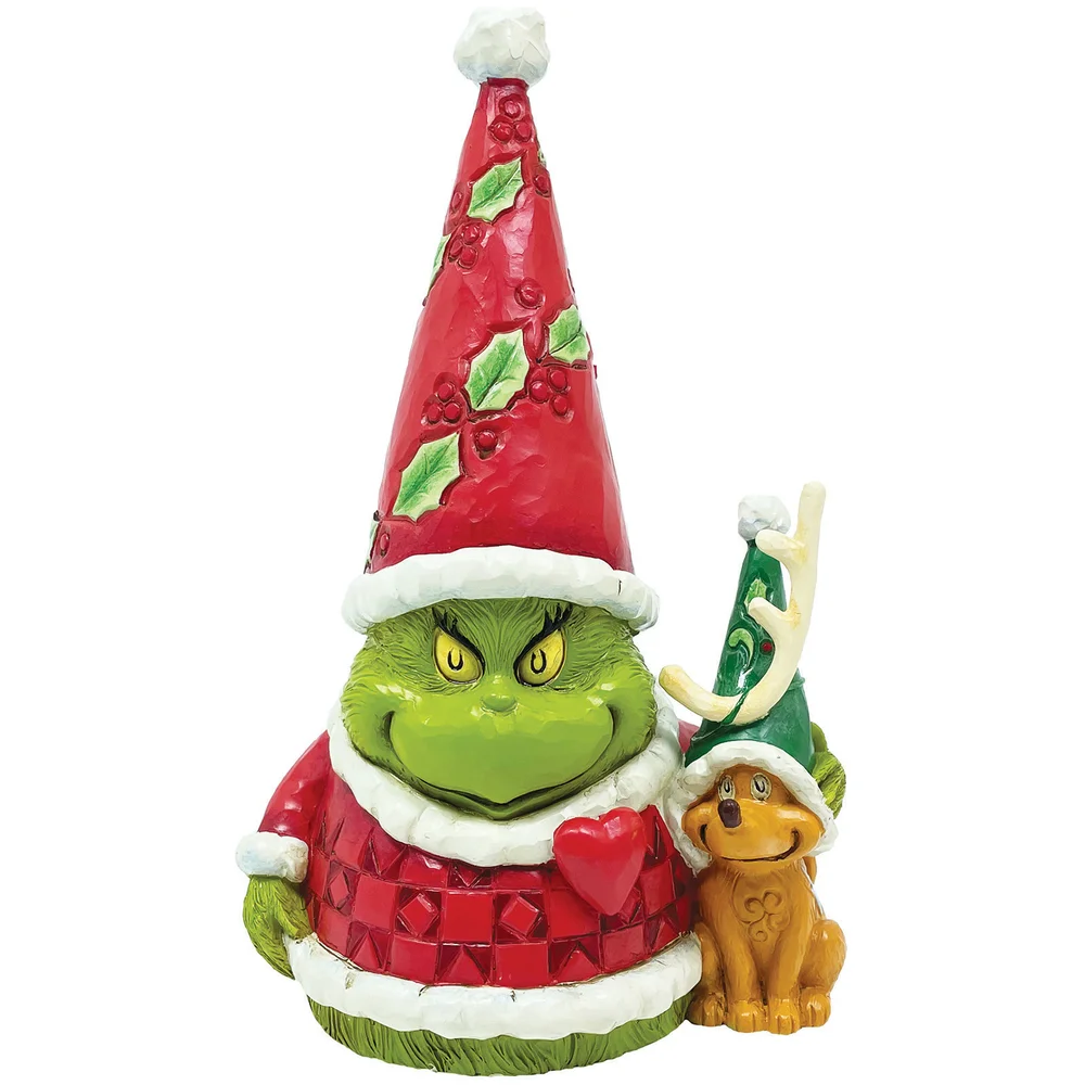 The Grinch Dr.Seuss by Jim Shore Grinch Gnome with Max Figurine Image 1