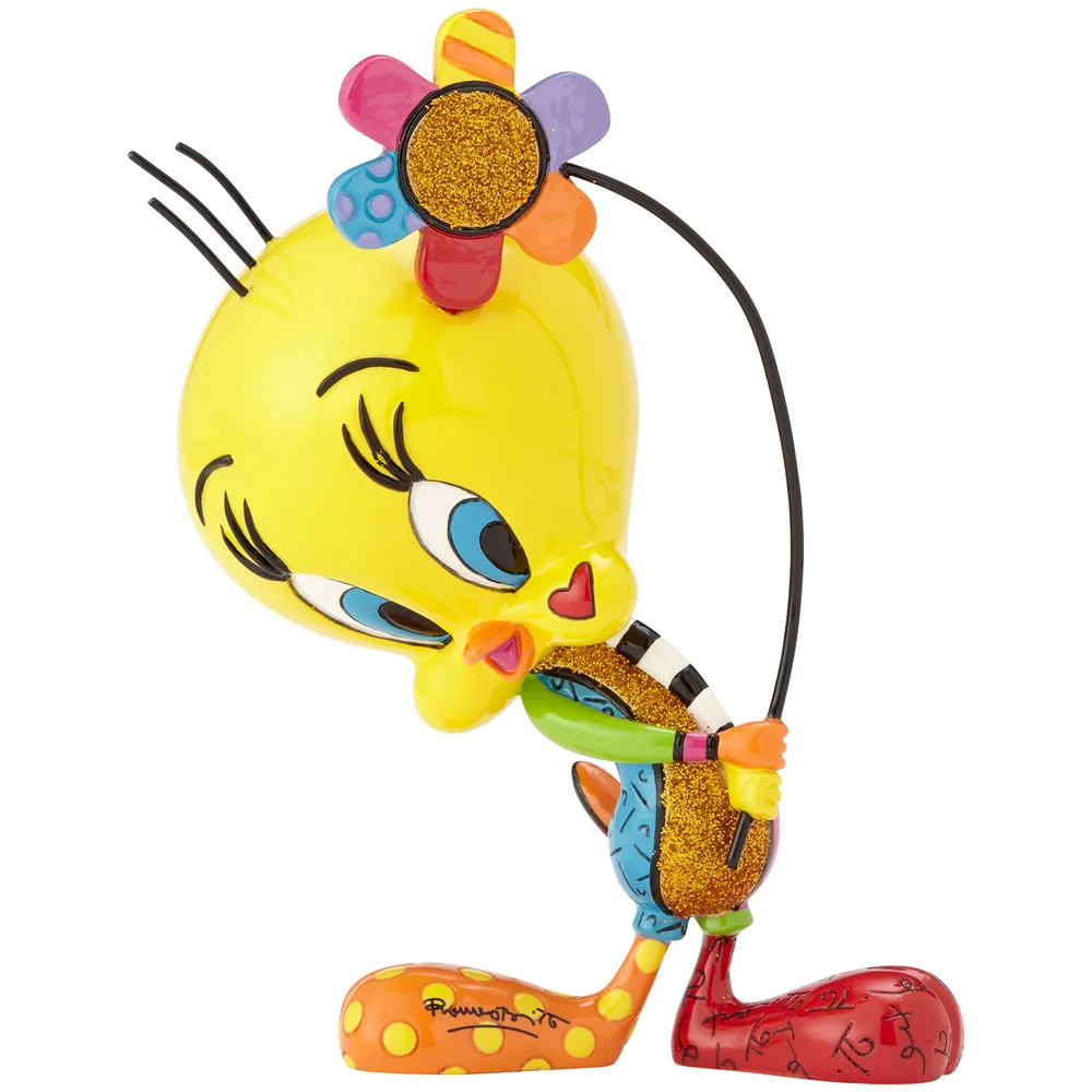 Looney Tunes Britto Tweety with Flower Figurine Image 1