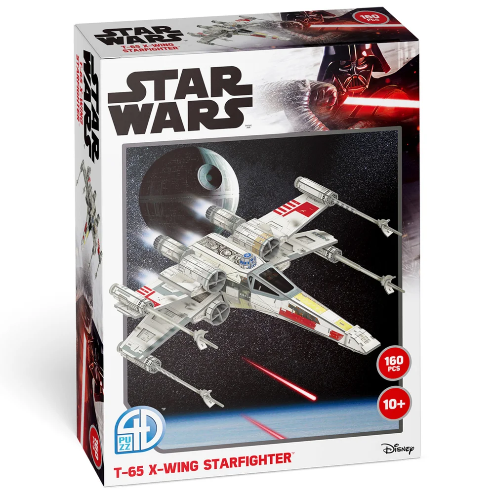 Star Wars T-65 X-Wing Star Fighter Paper Core 3D Puzzle Model Image 1