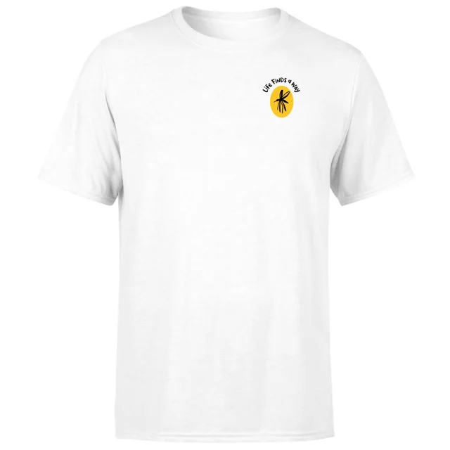 Jurassic Park Amber Sample Embroidered Men's T-Shirt - White