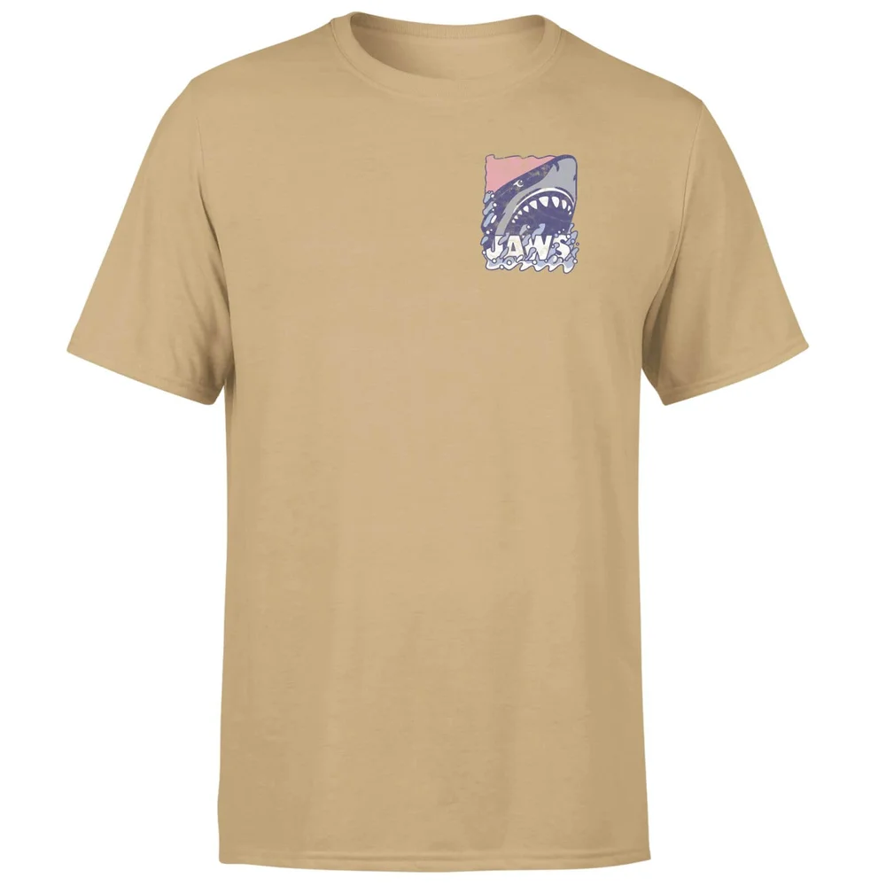 Jaws Retro Unisex T-Shirt - Tan - S Image 1