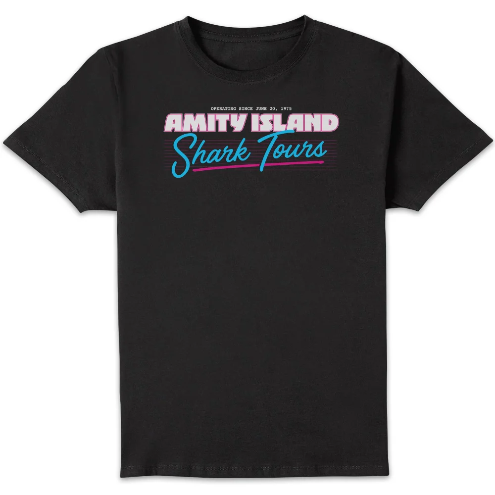 Jaws Amity Island Shark Tour Men's T-Shirt - Black - S Image 1