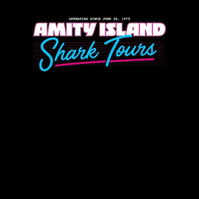 Jaws Amity Island Shark Tour Men's T-Shirt - Black