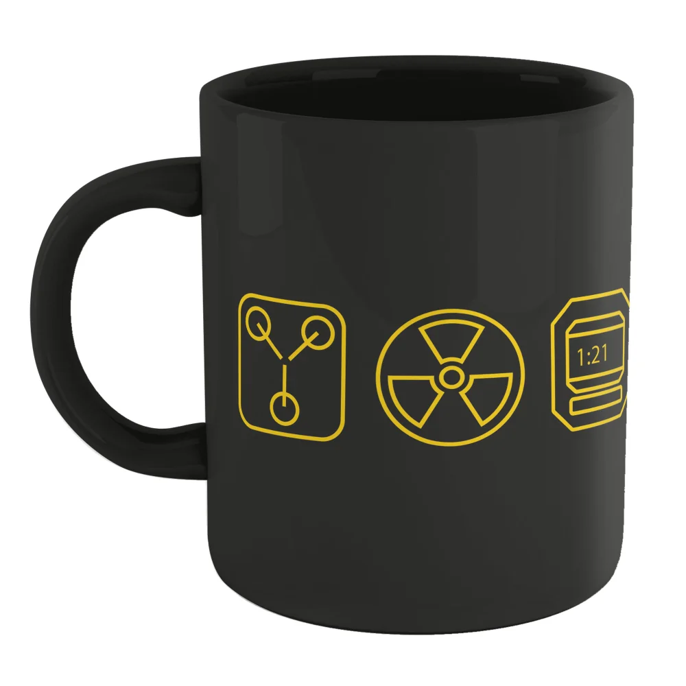 Back To The Future BTTF Icons Mug - Black Image 1