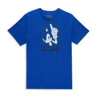 Sonic The Hedgehog Sonic Katakana Men's T-Shirt - Blue - undefined undefined