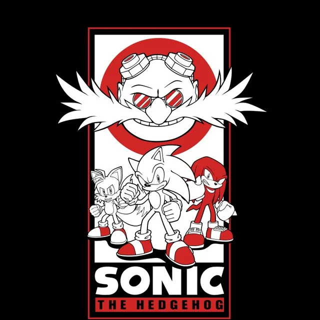 Sonic The Hedgehog Team Up Men's T-Shirt - Black