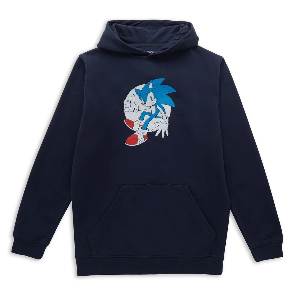 Sonic The Hedgehog Thumbs Up Kids' Hoodie - Navy - 5-6 Years Image 1