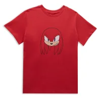 Sonic The Hedgehog Knuckles Face Kids' T-Shirt - Red - undefined undefined
