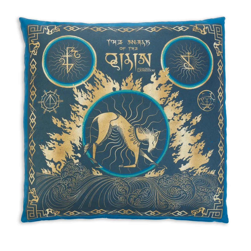 Decorsome x Fantastic Beasts The Walk Of The Qilin Square Cushion - 40x40cm - Soft Touch Image 1