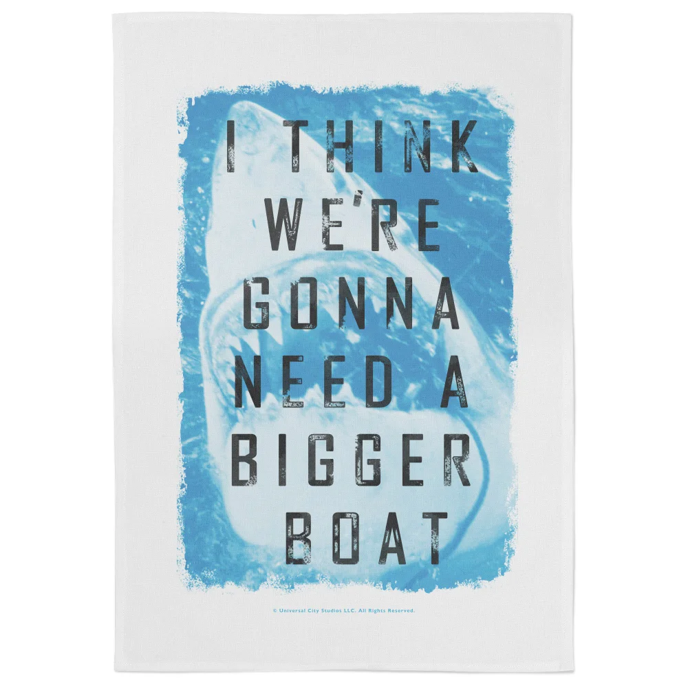 Jaws We're Gonna Need A Bigger Boat Tea Towel Image 1