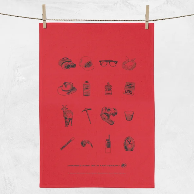 Jurassic Park 30th Anniversary Icons Tea Towel