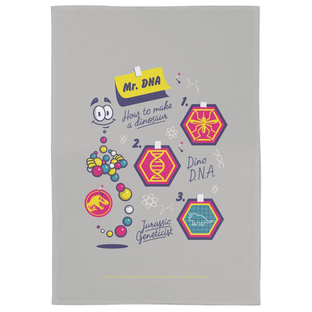 Jurassic Park Mr. DNA Tea Towel Image 1