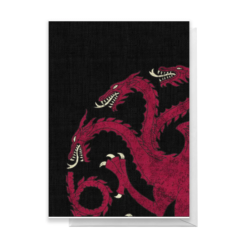 Game of Thrones House Targaryen Greetings Card - Large Card Image 1