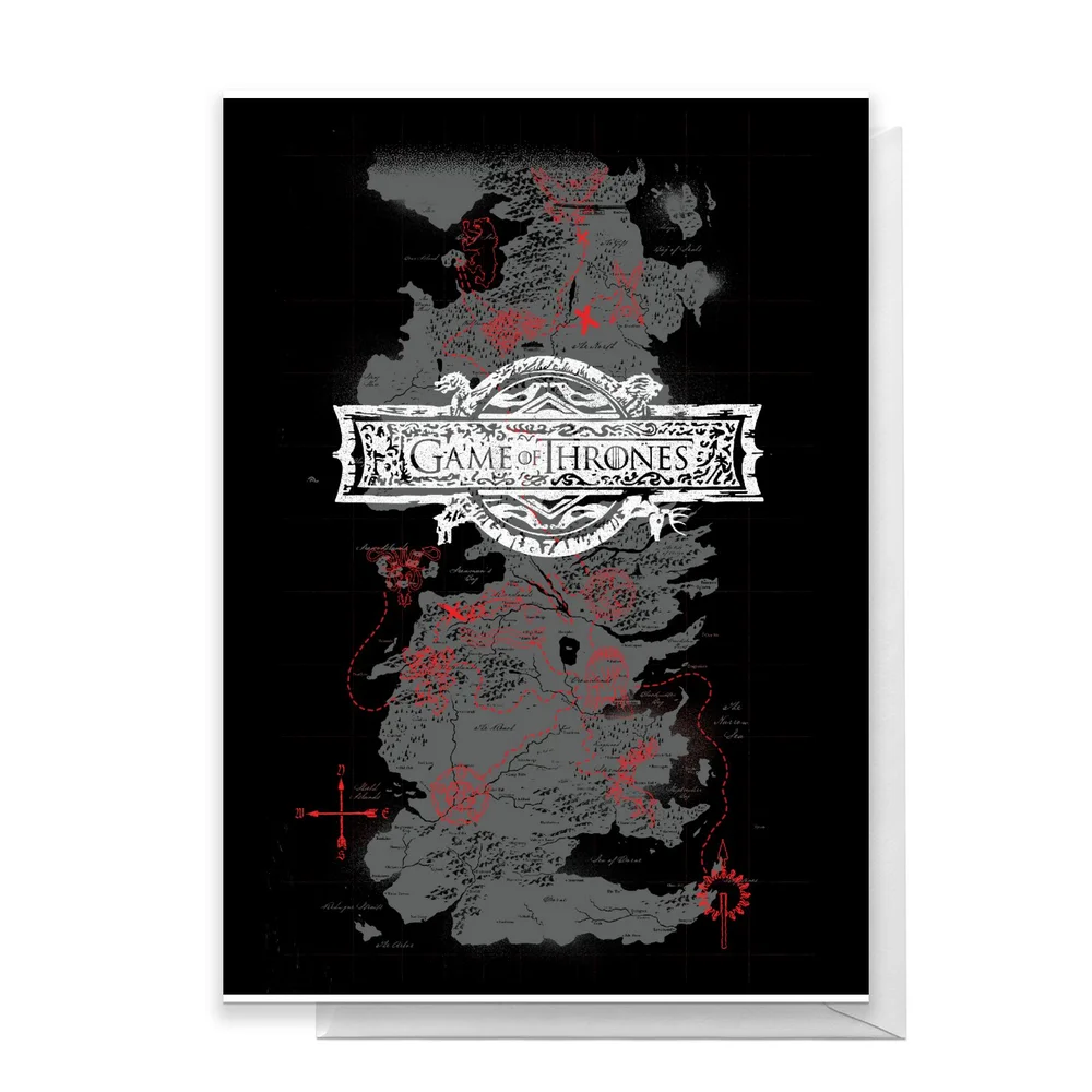 Game of Thrones Westeros Greetings Card - Large Card Image 1