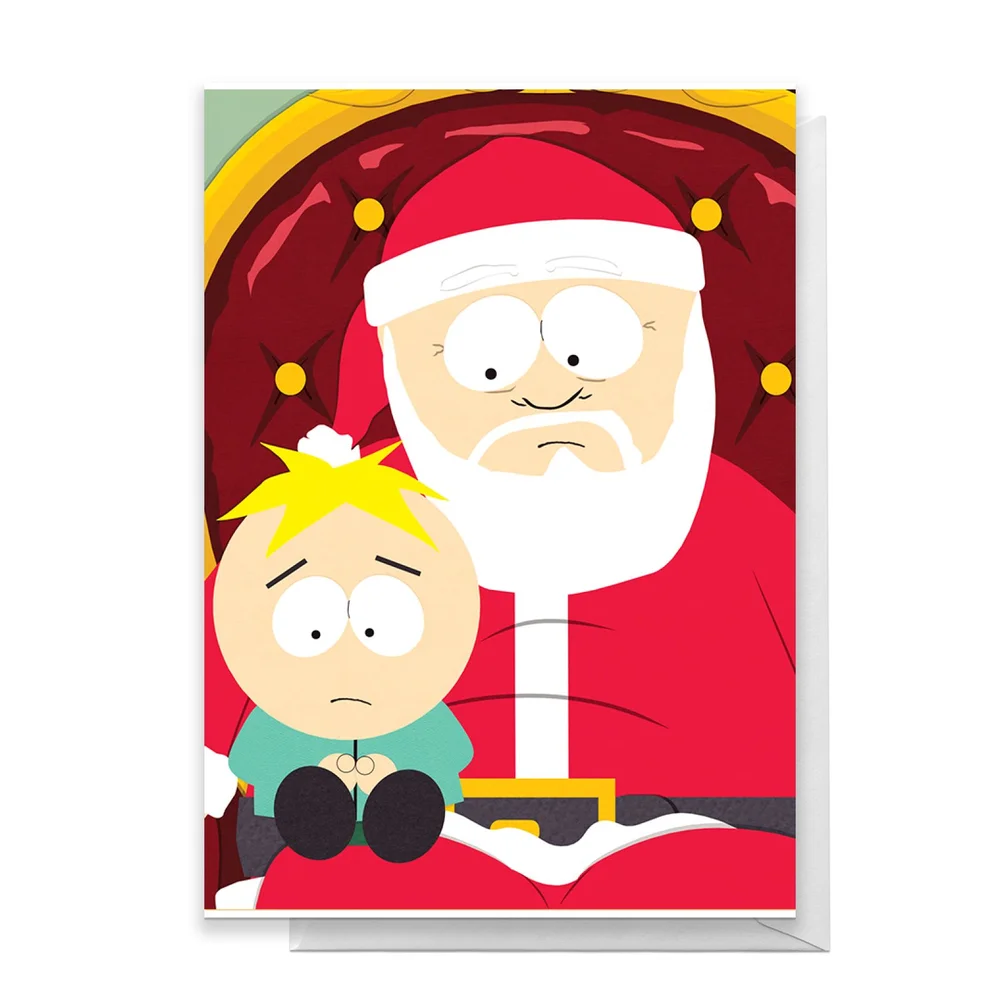South Park Butters & Santa Greetings Card - Standard Card Image 1