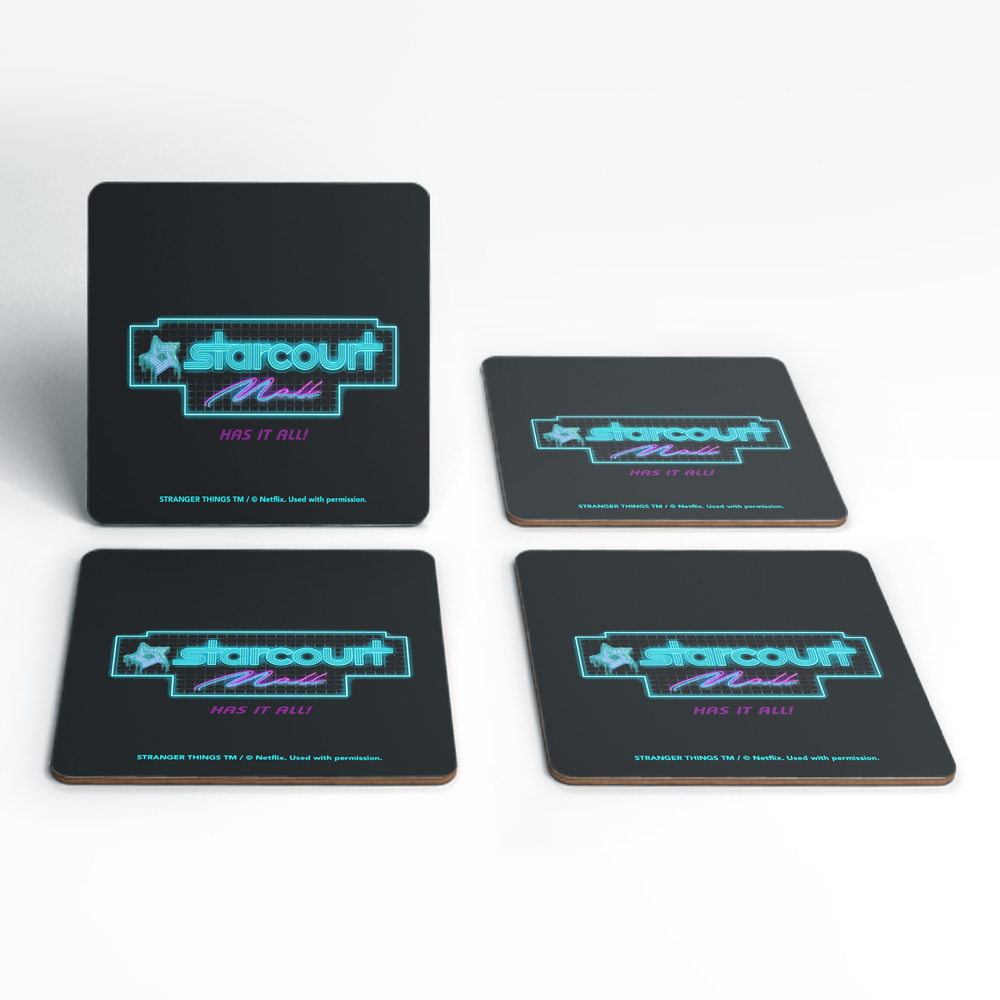 Stranger Things Starcourt Mall Coaster Set Image 1