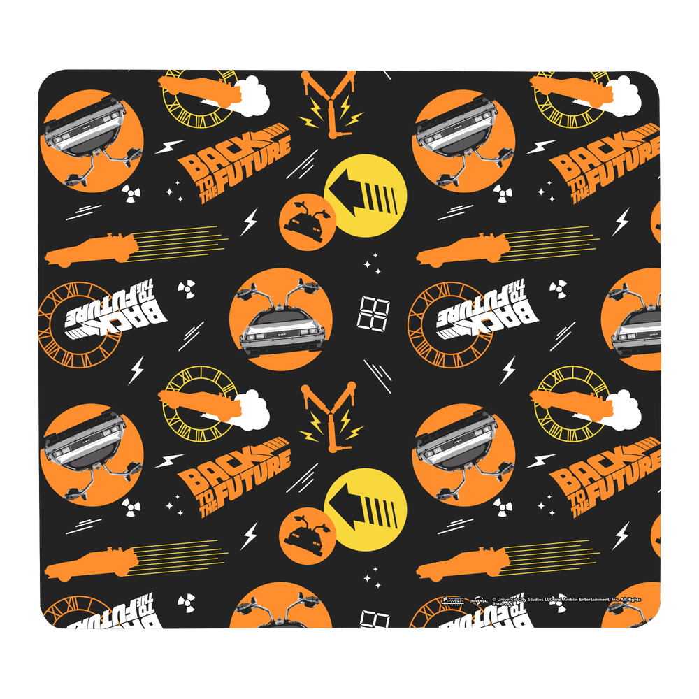 Back To The Future BTTF Icons Gaming Mouse Mat - Small Image 1