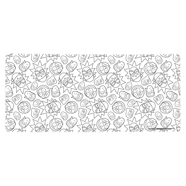 Rick And Morty Character Outlines Gaming Mouse Mat
