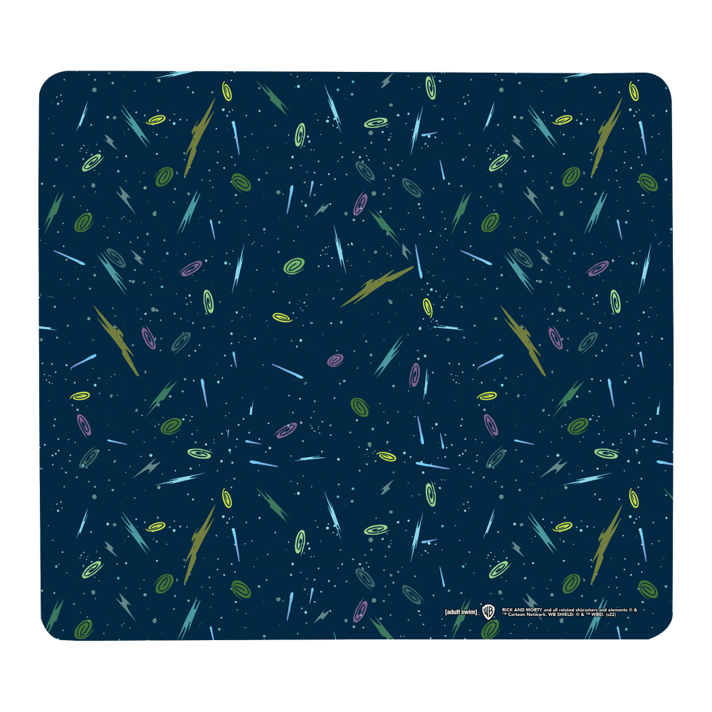 Rick and Morty Space Background Gaming Mouse Mat - Small Image 1