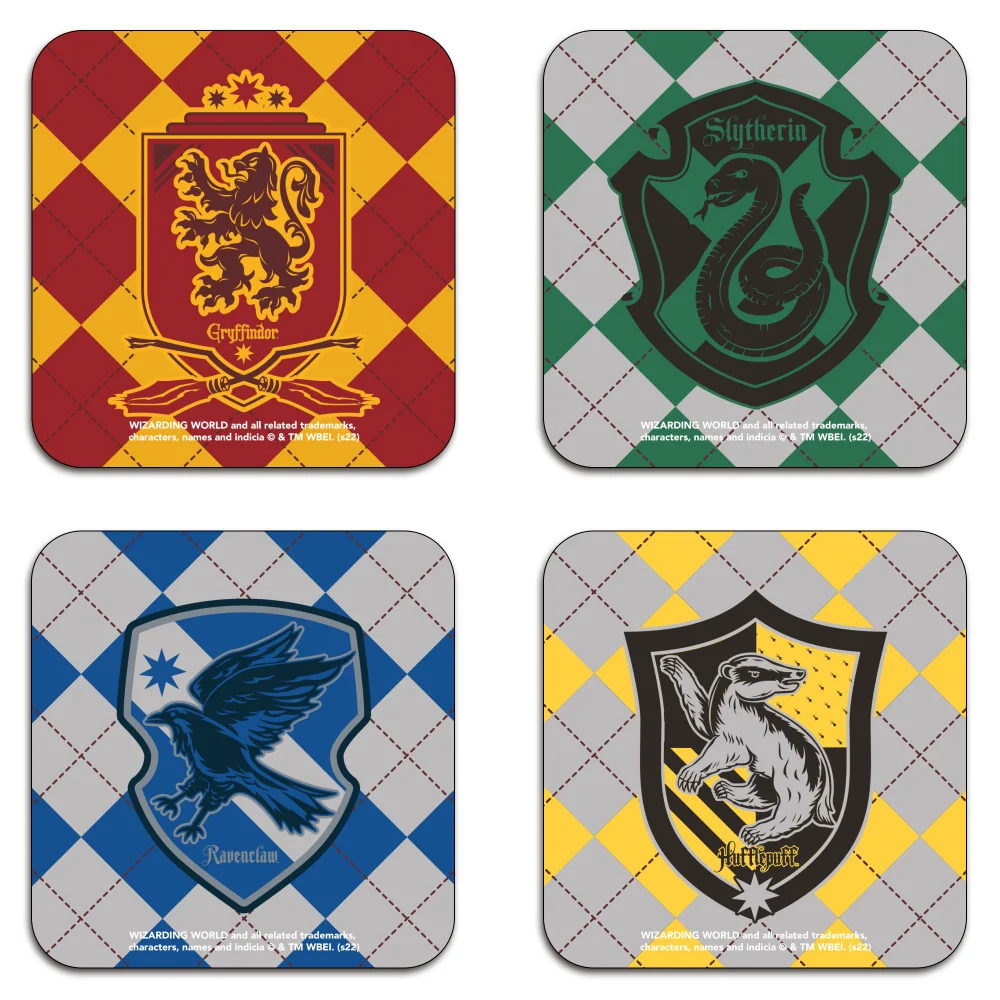 Harry Potter Harry Potter Hogwarts Houses Coaster Set Image 1