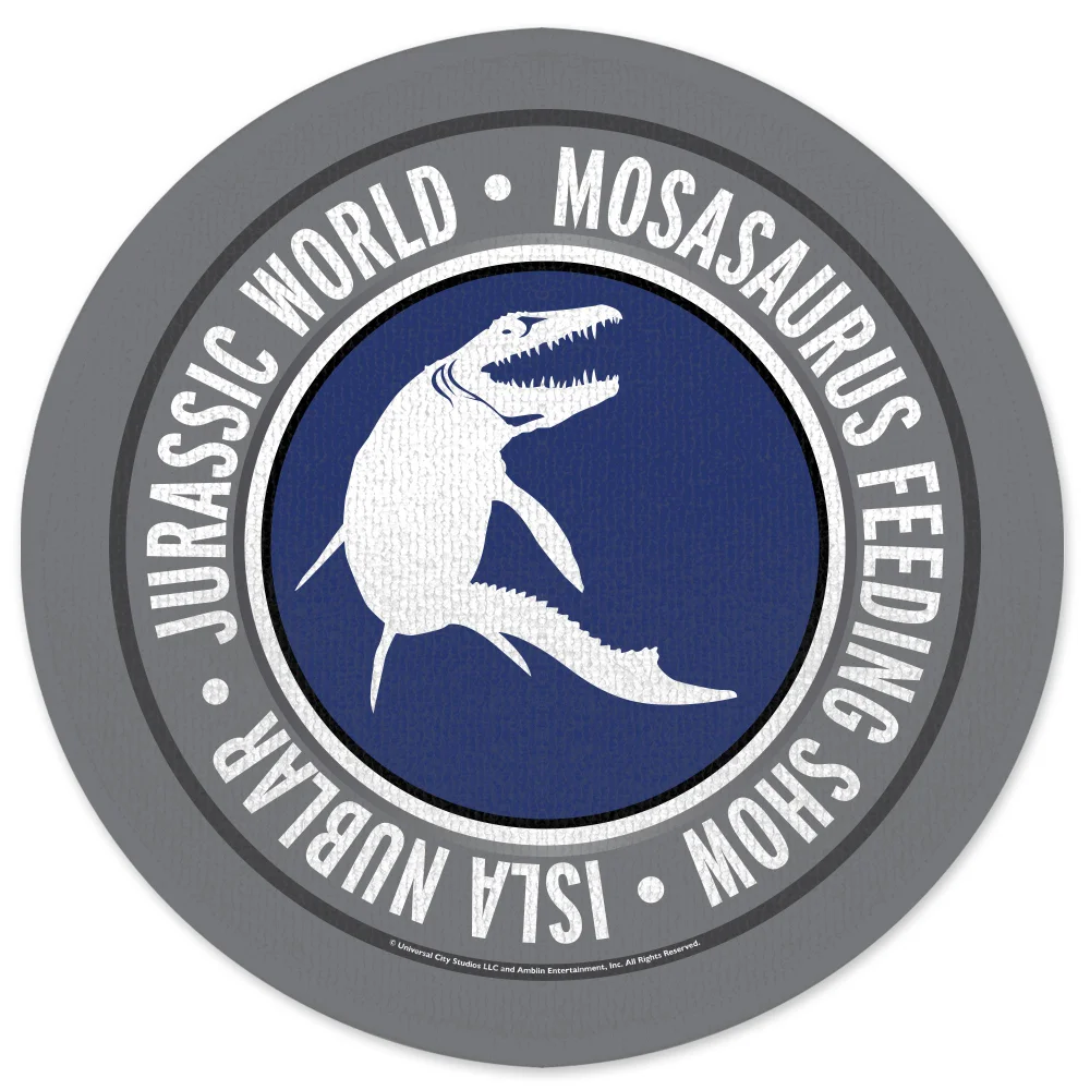 Jurassic Park Mosasaurus Feeding Show Round Bath Mat Image 1