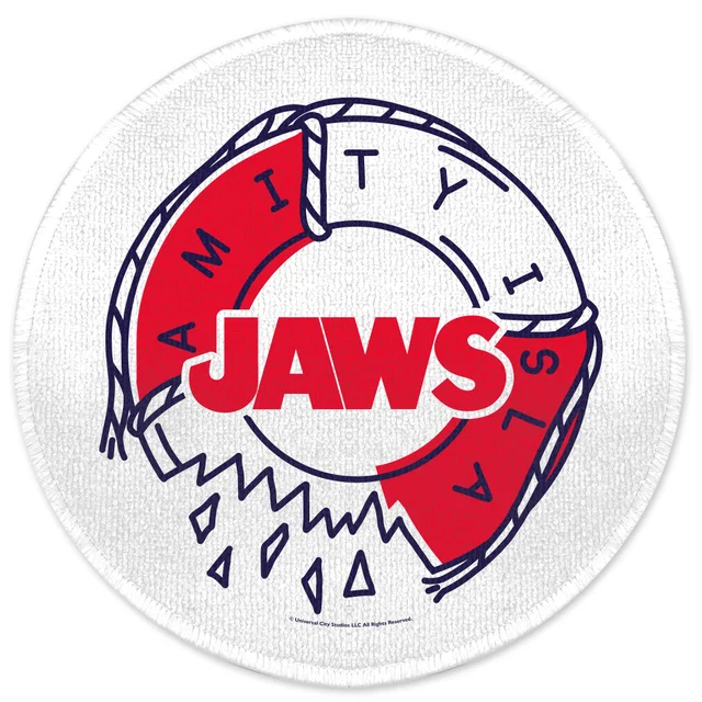Jaws Amity Island Life Preserver Round Bath Mat