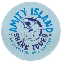 Jaws Amity Island Shark Tours Round Bath Mat - undefined undefined