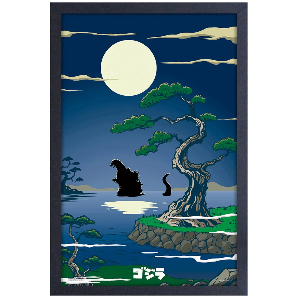 Godzilla Moon Framed Art Print Image 1