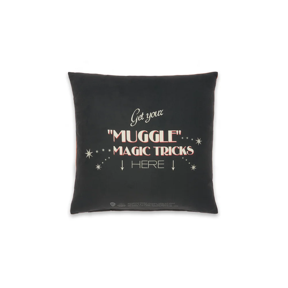 Decorsome x Harry Potter Muggle Magic Square Cushion - 40x40cm - Soft Touch Image 1