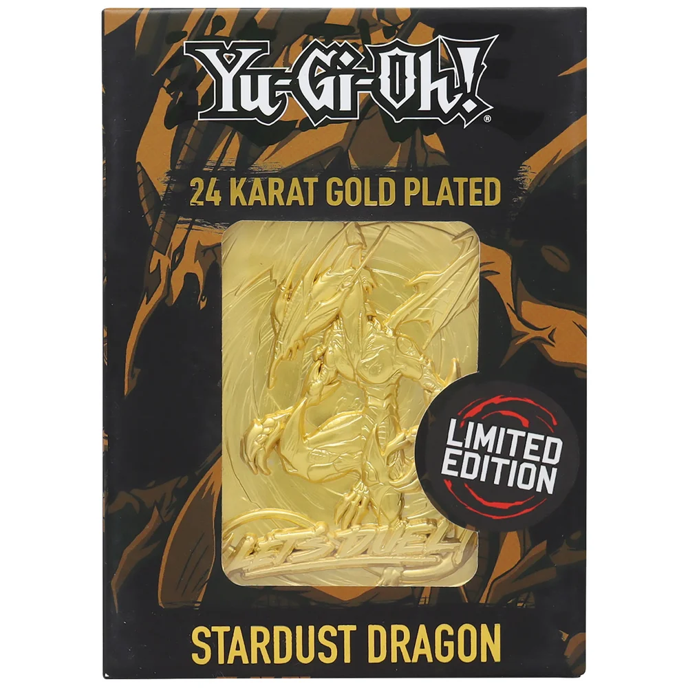 Fanattik Yu-Gi-Oh! Limited Edition 24K Gold Plated Collectible - Stardust Dragon Image 1