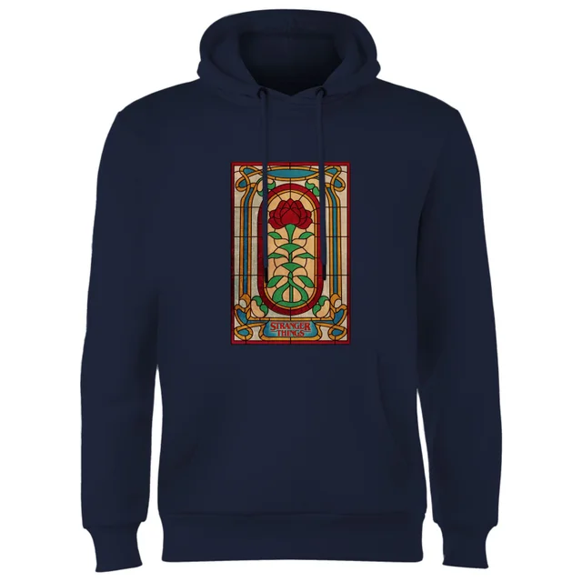 Stranger Things Stain Glass Window Hoodie - Navy