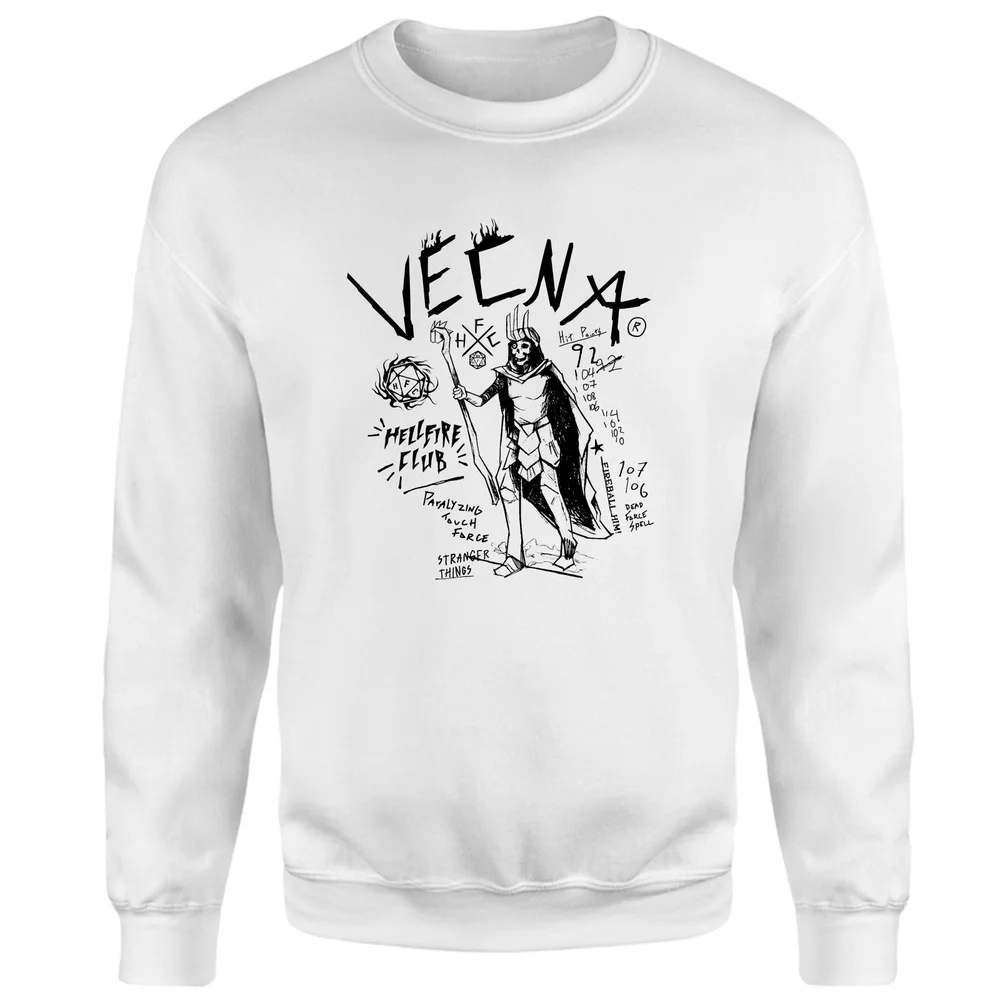Stranger Things Vecna Tattoo Sweatshirt - White - S Image 1