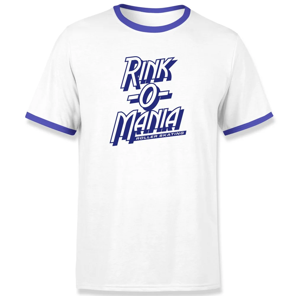 Stranger Things Rink-O-Mania Unisex Ringer T-Shirt - White/Blue - S Image 1