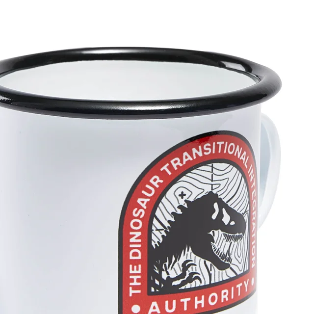 Jurassic World DTIA Badge Enamel Mug - White