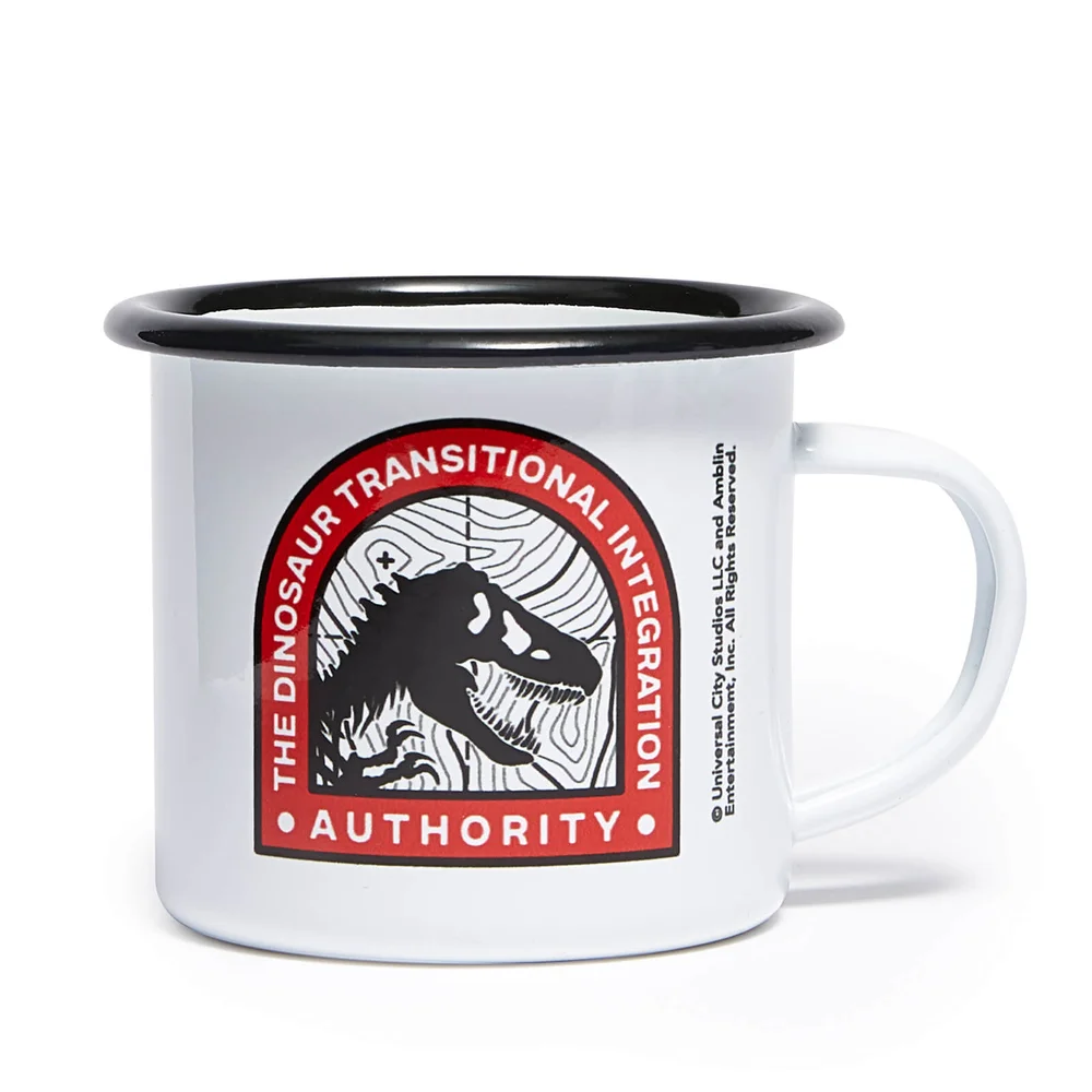Jurassic World DTIA Badge Enamel Mug - White Image 1